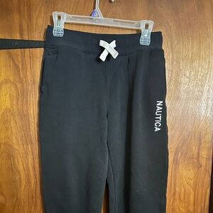 Nautica Black Kids Sweatpants with White Logo